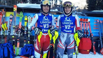 Abschneiden FIS Rennen Obdach von Kilian und Nica